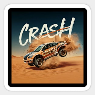 Car Crash Racing Stunt Sticker